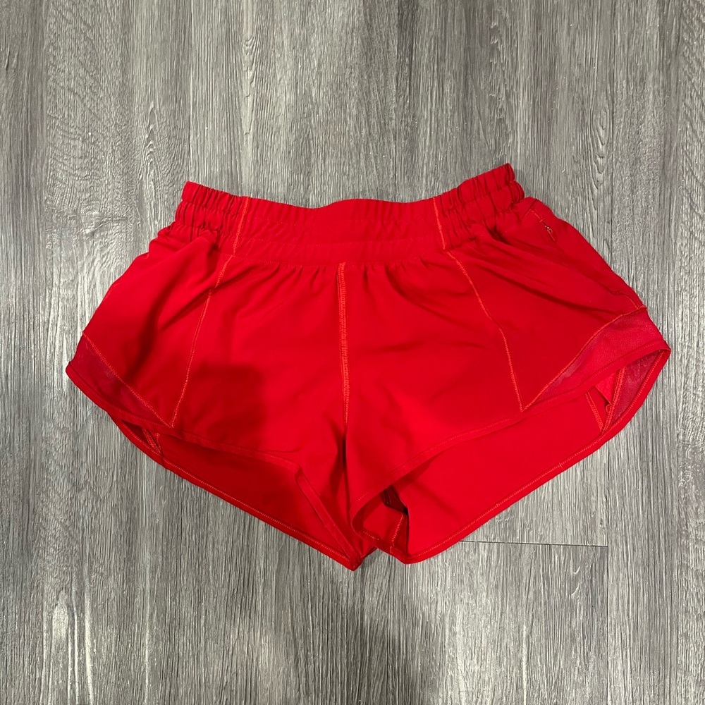 Red hotty hot 2.5” shorts low rise